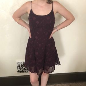 Vintage 90s Rampage Purple Floral mini Dress